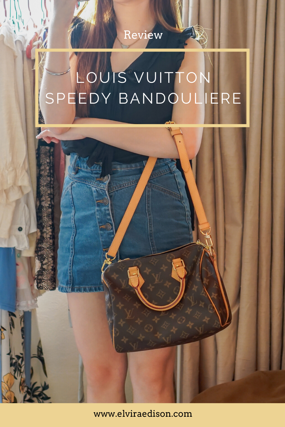 Louis Vuitton Speedy 25 Bandouliere Monogram Shoulder Bag